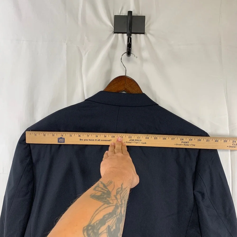 Brooks Brothers 346 Blazer Mens‎ 48R Navy Blue Pinstripe Wool Stretch Jacket